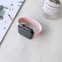 Watch Ultra 49mm Kordon Uyumlu Krd-31 Solo Loop Small Strap Kayış Tgco- Pembe