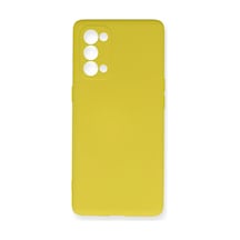 Oppo Reno 5 Pro Kılıf Nano İçi Kadife Silikon - Sarı Sari