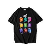 Brz Collection Unisex Oversize Ters Yüz Duygular T-shirt Siyah