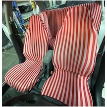 ÇİZGİLİ ZEBRA SERVİS KILIFI KIRMIZI