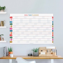 2027 Yıllık Planlayıcı Duvar Takvimi, 2027 Duvar Takvimi, Canlı Parlak Renkli, Minimalist Duvar Takv