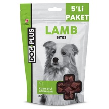 Dog+Plus Kuzu Etli Bites Köpek Ödül Maması 5 x 80 G