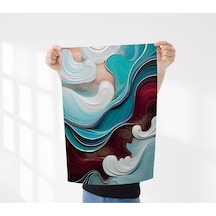 Çerçevesiz Poster, Dijital Baskı Soyut Dalga Temalı Poster, Minimal, Ev, Ofis, Mutfak Dekorasyon