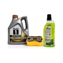 Mobil 1 Motorsport Formula Motor Yağı 10W-60 4 L + Oto Şampuan 1000 ML + Yıkama Süngeri