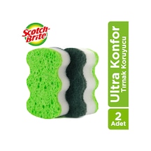 Scotch Brite Ultra Konfor Tırnak Koruyuculu Bulaşık Süngeri 2 Adet Yeşil