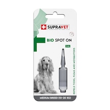 Supravet Orta Irk Köpek Deri Ve Tüy Bakım Ense Yağı Bit Pire Kene Dış Parazit Bitkisel Damla 10-20