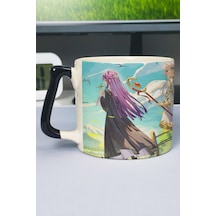 Sousou No Frieren Anime Baskılı Seramik Lüks Kupa 1 Adet Özel Siyah Kulp Dalga Kulp V2d Çok Renkli