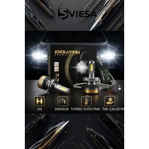H4 Xenon Far Ampulü 12-24v Süper Beyaz Işık Yüksek Uzun Ömürlü 2 Li Set