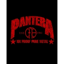 Zepplin Giyim Pantera 101 Proof Pure Metal Büyük Sırt Patch Yama Siyah