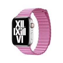 Watch Ultra 49mm Kordon Uyumlu Krd-09 Deri Lop Strap Kayış Sbt- Pembe