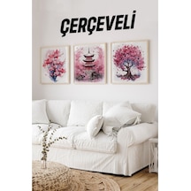Ahşap Çerçeveli Mdf Kare Tablo Seti Salon Ve Oturma Odası Için Kr4013 32 X 32