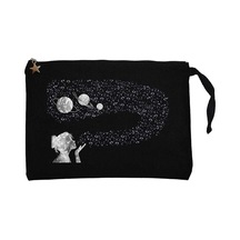Galaksi Woman Siyah Clutch Astarlı Cüzdan / El Çantası