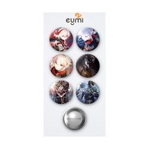 Genshin Impact Kazuha Oyun Ve Capitano Oyun 6'lı Metal Rozet Seti 58mm İğneli Buton Çanta Yaka Rozeti Çok Renkli