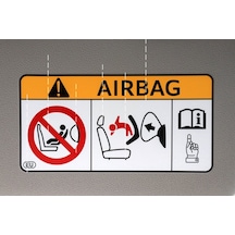 2 Adet Airbag Hava Yastığı Air Bag Decal Etiket Yapıştırma