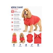 Köpek Polo Yaka Tişört Xxl Beden Boyun Çapı 40 Cm Nefes Alabilen Kumaş - Kırmızı