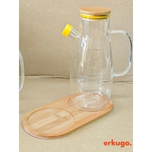 Bambu 2 Bölmeli Yağdanlık Altlığı, Yağdanlık Standı, Sosluk Standı