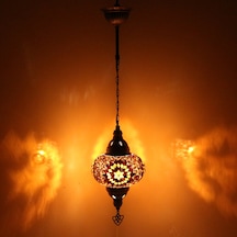 Dekoratif MOZAİK TEKLİ ASKILI GECE LAMBASI