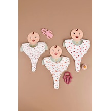 E&f Store Kız Bebek 3'lü Sıvı Geçirmez Emzik Tutucu Mama Önlüğü - Model 4 Çok Renkli