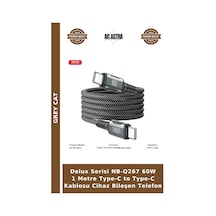 Delux Serisi Nb-q267 60w 1 Metre Type-c To Type-c Kablosu Cihaz Bileşen Telefon