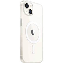 Newface Apple iPhone Uyumlu 15 Plus Kılıf Magneticsafe Şeffaf Silikon - Şeffaf Diğer
