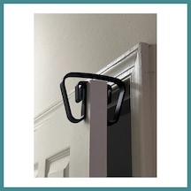 Trendexa 3d Baskı Kapı Tutucu Kapı Kapanmasını Engelleyici Evcil Hayvan Geçiş Aparatı Kapı Üstü Siyah Mac