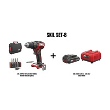 Skil Set-8 Skil Compact 3075JA Akülü Darbeli Matkap Vidalama Çantalı + Skil 3136AA 2AH Li + 2.4A Şarj Cihazı Promo