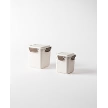 Granada 2'li Derin Kare Saklama Kabı - Soft Ekru - 700+1400 Ml 8684427336038 Çok Renkli