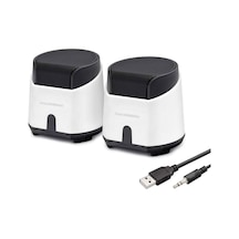 Masaüstü Hoparlör 1+1 Usb + 3.5mm - Beyaz Hd6024w