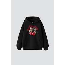 Mon Cherie Baskılı Oversize Unisex Beyaz Siyah