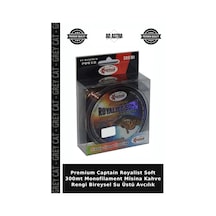 Premium Captain Royalist Soft 300mt Monofilament Misina Kahve Rengi Bireysel Dip Takımı Avcılık 0.40mm