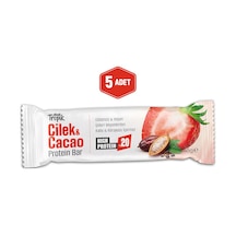Çilek Ve Kakao Aromalı Protein Bar 45 G Protein İçeren Atıştırmalık Ve Sporcu Barı 5 Adet