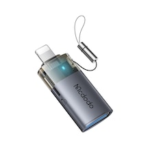 Ot-7850 2'si 1 Arada Usb-a To Lightning+ Sd Kart Aktarım Dönüştürücü