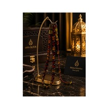 Sıkma Kehribar Tesbih Kapsül Kesim Sıralı Sistem Usta İşçilik Hediyelik Ahşap Kutulu Haki - 876078133 Haki - 876078133 Haki