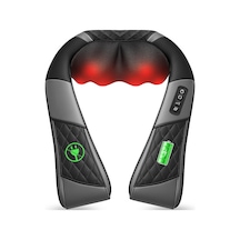 Comfıer Isıtmalı Kablosuz Boyun Masaj Aleti, Boyun Ve Omuzlar İçin Shiatsu Masajı, 3 Yoğunluk Seviyesine Sahip 3d Masaj Yastığı, Şarj Edilebilir, Kadınlar Ve Erkekler İçin Hediye, Siyah