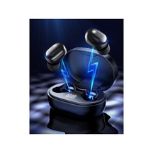 Siyah Pro Ledli Şarj Göstergeli 5.0 Bluetooth Kulaklık Uyumlu
