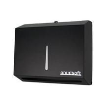 Omnisoft Paslanmaz Z Katlama Kağıt Havlu Dispenseri Siyah 200'Lü