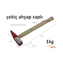 Çekiç Saplı 1000 Gr Çivi Çekici Orta Boy Çekiç 1 Kilo Ağır Çekiç