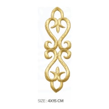 Ütü Ile Yapışan Altın Işlemeli Motif Patch En:4cm Yükseklik:15cm 1 Adet - 691605469