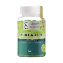 Natures Supreme Vegan Omega 3-6-9 60 Çiğnenebilir Form Yeşil Limo