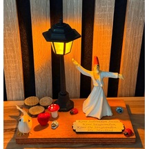 Mevlânâ Işıklı Biblo Özel Kutulu Manevi Hediye Myk Hediye Ve Sanat Atölyesi Üretimi Dekoratif Semazen Biblo