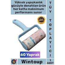 Tüytoplayıcı Kıl Evcil Hayvan Tüy Temizleme Yapışkanlı Mobilya Kıyafet 60 Yaprak Tüy Toplama Rulosu