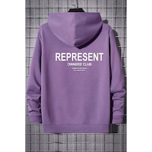 Uyguntarz Unisex Represent Sırt Baskılı Sweatshirt Lila