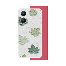Vivo Y18 Uyumlu Tuvaldeki Yaprak Baskılı Silikon Kılıf Renkli