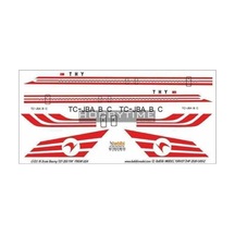 Babibi Dat01092 1/270 Ölçek, Thy, Boeing 727-200, From Usa, Dekal Çıkartma