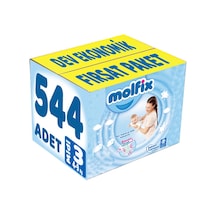 Molfix Bebek Bezi Beden:3 4-9kg Midi 544 Adet Ekstra Fırsat Pk 3 Numara
