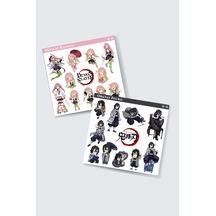 Mitsuri Kanroji-obanai Iguro-kimetsu No Yaiba-demon Slayer Süsleme-çıkartma-etiket