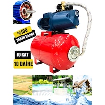 Germany Style İbeltech 50 Litre 2 Hp Bakır Sargı Jet Pompalı Elektrikli Hidrofor 10 Kat 10 Daireye Yeterli