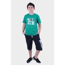 Fyk Kids Erkek Çocuk Alt-üst Kapri-tişört Takım Yeşil