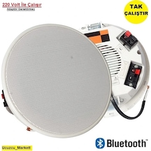 Bluetooth Alçıpan Tavan Hoparlör 12cm-220 Volt Ile Direk Çalışır