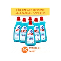 Miss Çamaşır Deterjanı Arap Sabunu Etkili 6 Adet 1500 Ml Avantaj Paketi
